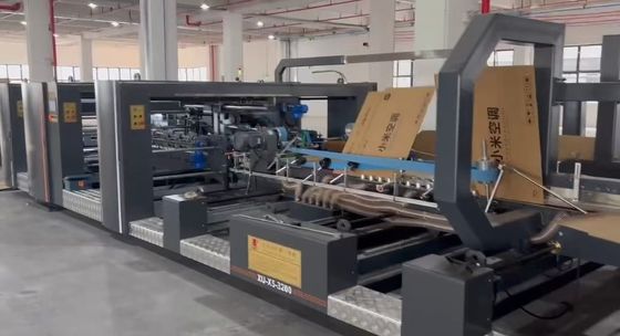 Fully Automatic Carton Folder Gluer Machine Flat Wire with Suction Belt Feeding