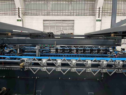 Fully Automatic Carton Folder Gluer  Stitcher Machine With Suction Belt Feeding