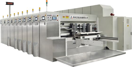 Máquina de impressão de transferência de vácuo superior G6-0924 Feeder de borda de chumbo 4 impressora a cores + slotter + corte de matriz + Gluer de pasta em linha