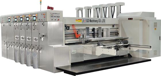 Transferencia de vacío de borde de plomo 4 impresora de color Slotter Die Cutter Vibrator Stacker Operación sencilla