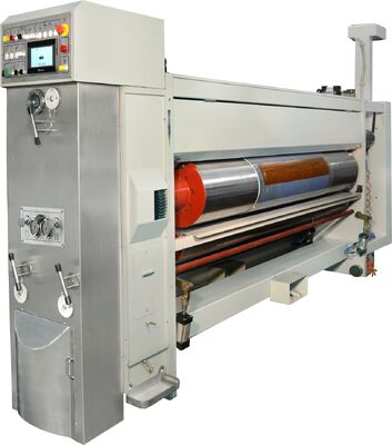 Automatic Steel Grey Flexo Folder Gluer Machine Servo Motor For Cardboard Box